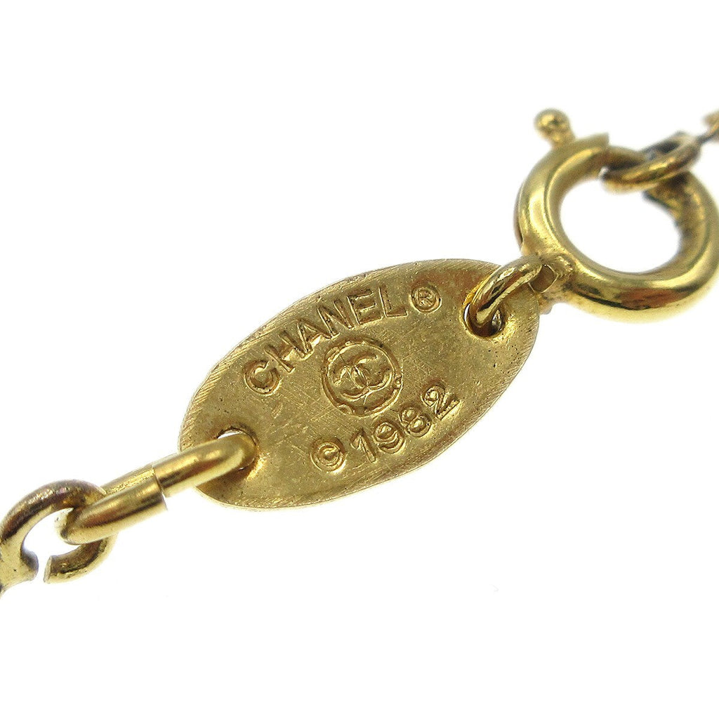 Chanel Cc Pendant Necklace Metal Gold Gold_Plated Necklace Jewelry (Pre-Owned)