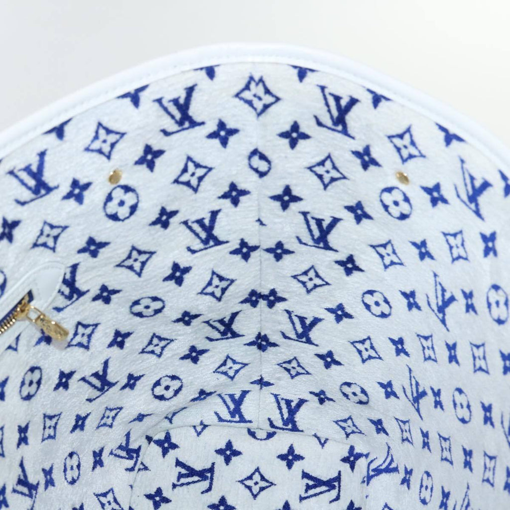 Louis Vuitton Neverfull Nm Tote Lv Match Monogram Jacquard Velvet Blue Velvet Tote Bag Bag (Pre-Owned)