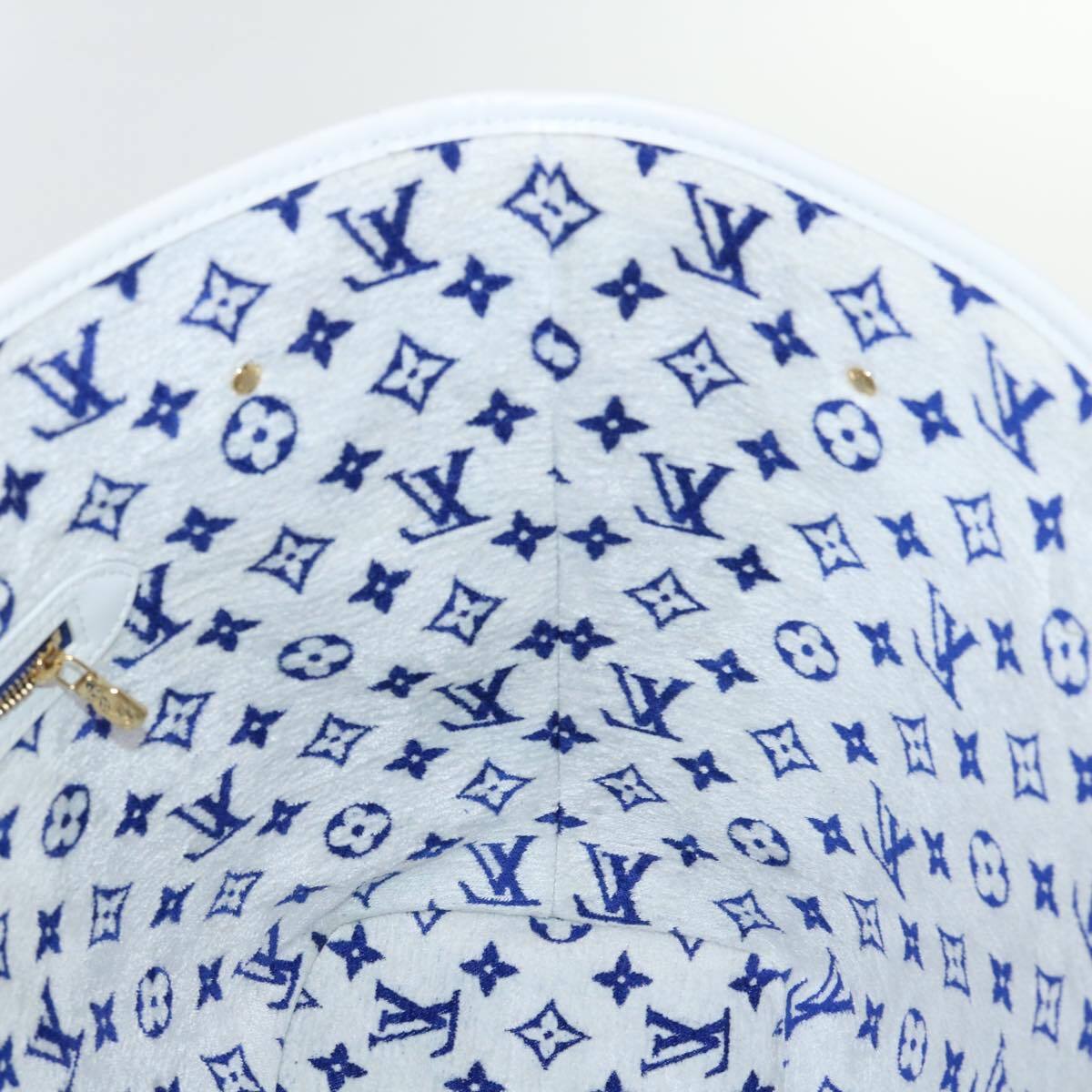 Louis Vuitton Neverfull Nm Tote Lv Match Monogram Jacquard Velvet Blue Velvet Tote Bag Bag (Pre-Owned)