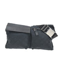 Gucci Vintage Double Belt Bag Gg Canvas With Leather Black Canvas Clutche & Pouche Bag (Pre-Owned)