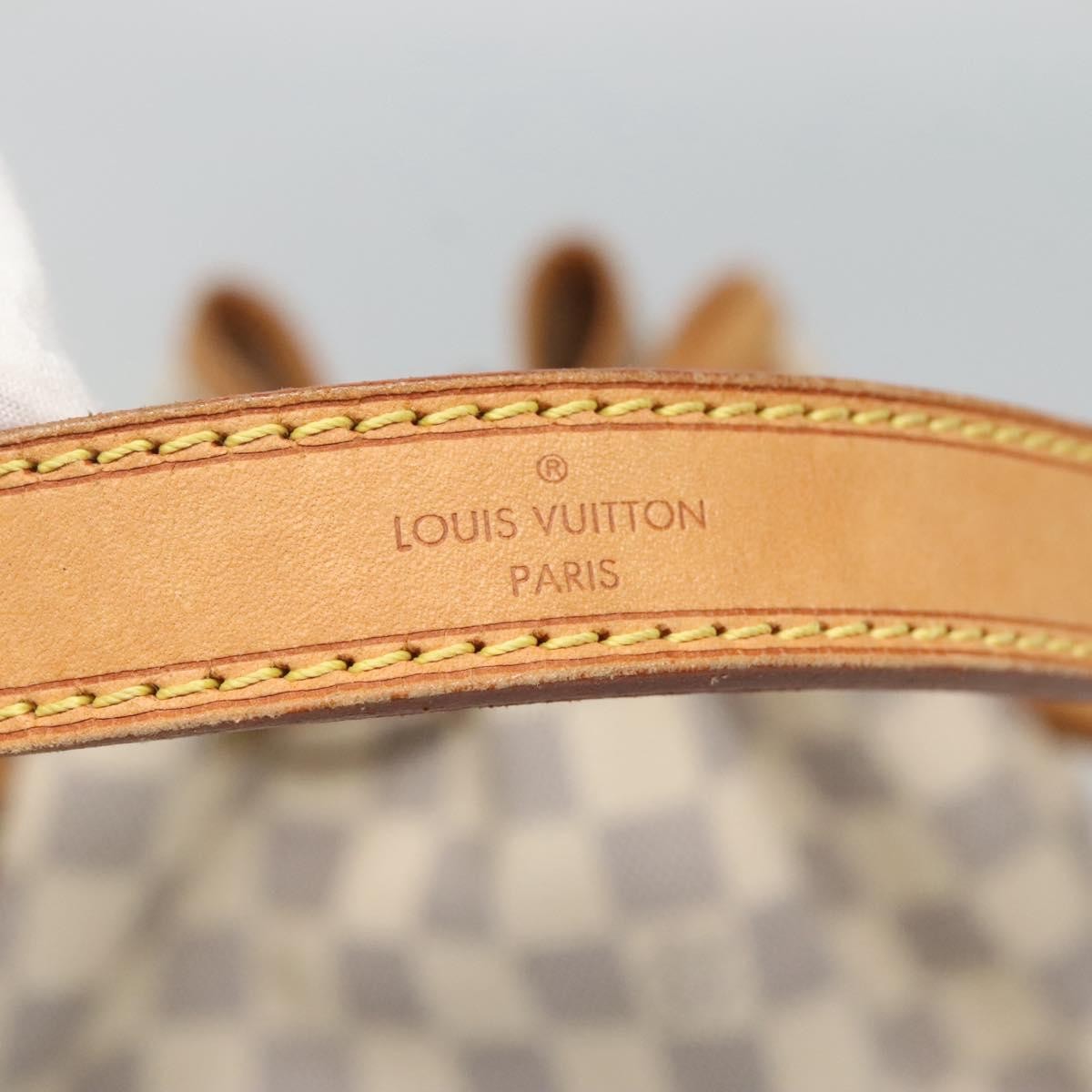 Louis Vuitton Noe Handbag Damier White Canvas Shoulder Bag Bag (Pre-Owned)