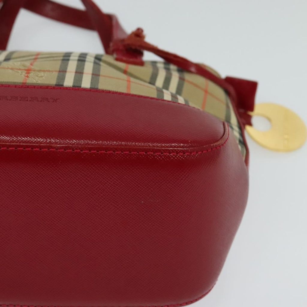 Burberry Nova Check Handbag Nova Check Canvas And Leather Beige Canvas Handbag (Pre-Owned)