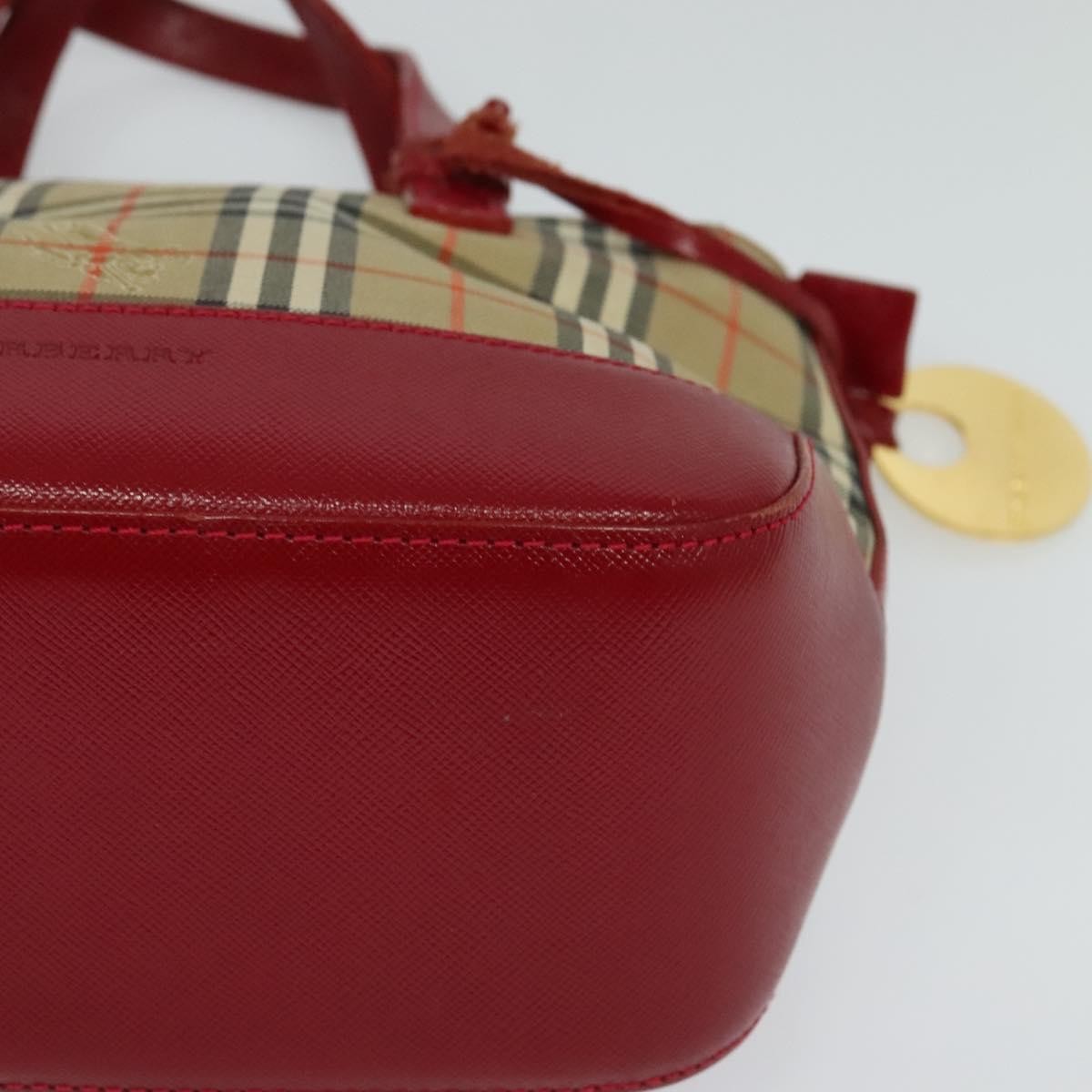 Burberry Nova Check Handbag Nova Check Canvas And Leather Beige Canvas Handbag (Pre-Owned)
