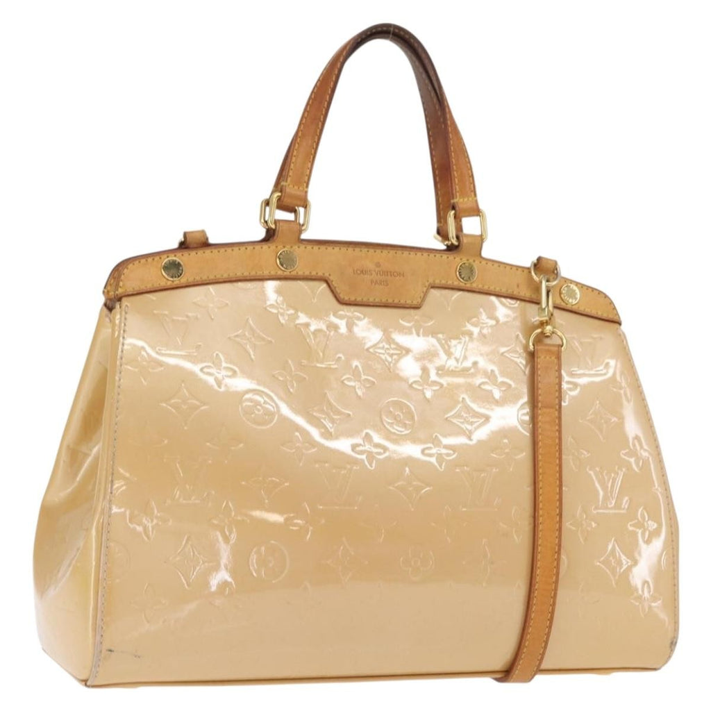 Louis Vuitton Blair Monogram Vernis Beige Patent_Leather Handbag (Pre-Owned)
