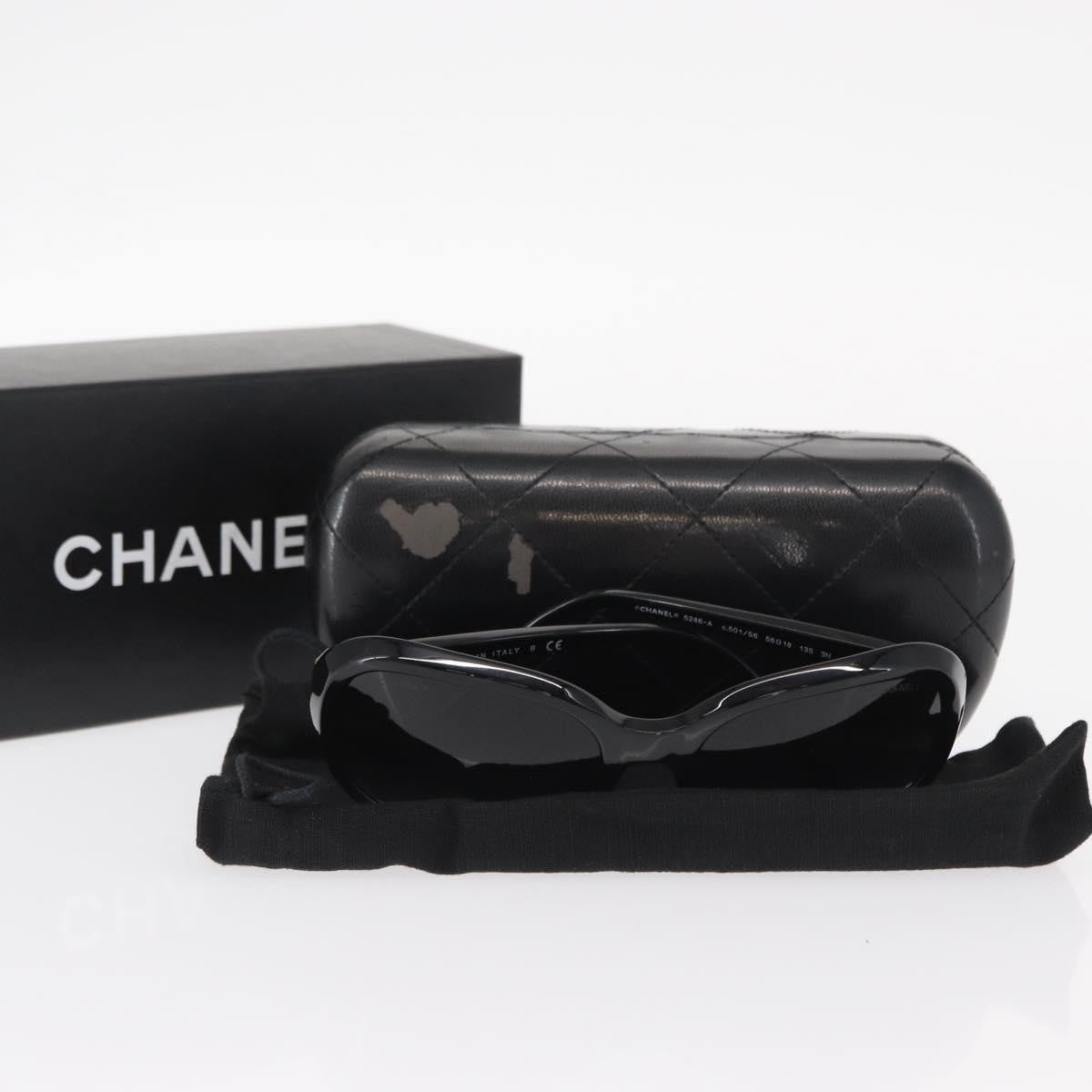 Chanel Logo Cc Sunglasses Plastic Black Plastic Sunglasse Accessory (Pre-Owned)