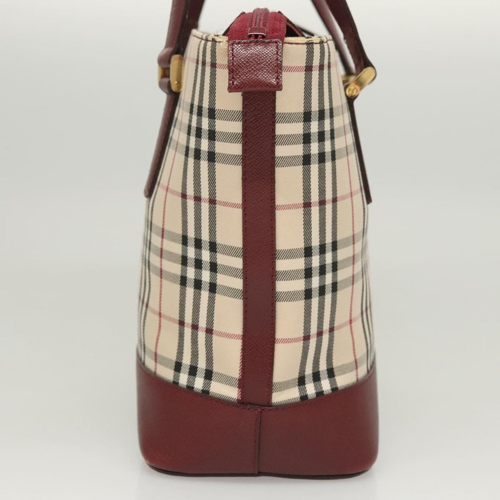 Burberry Nova Check Handbag Nova Check Canvas And Leather Beige Canvas Handbag (Pre-Owned)