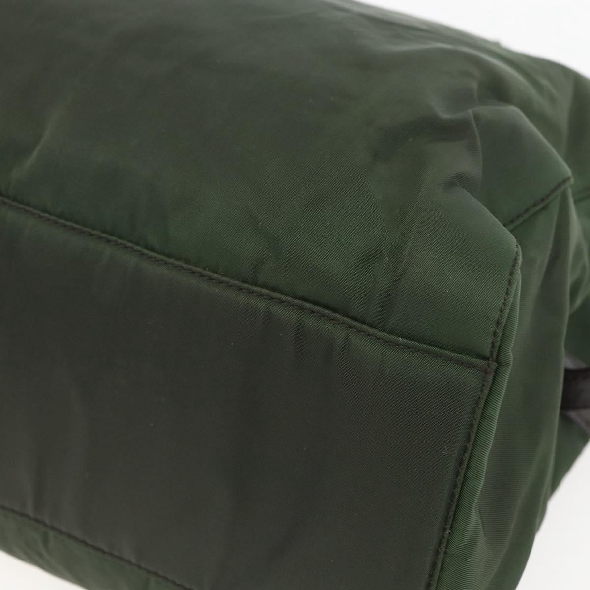 Prada Re-Edition 1995 Chain Tote Quilted Re-Nylon Khaki Nylon Shoulder Bag Bag (Pre-Owned)