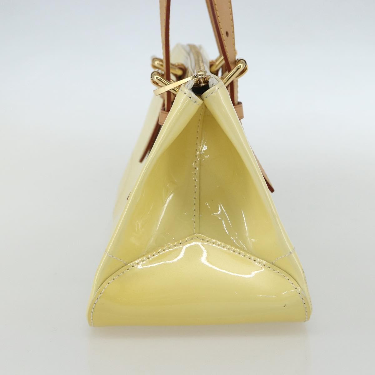 Louis Vuitton Rosewood Avenue Handbag Monogram Vernis Yellow Patent_Leather Handbag (Pre-Owned)
