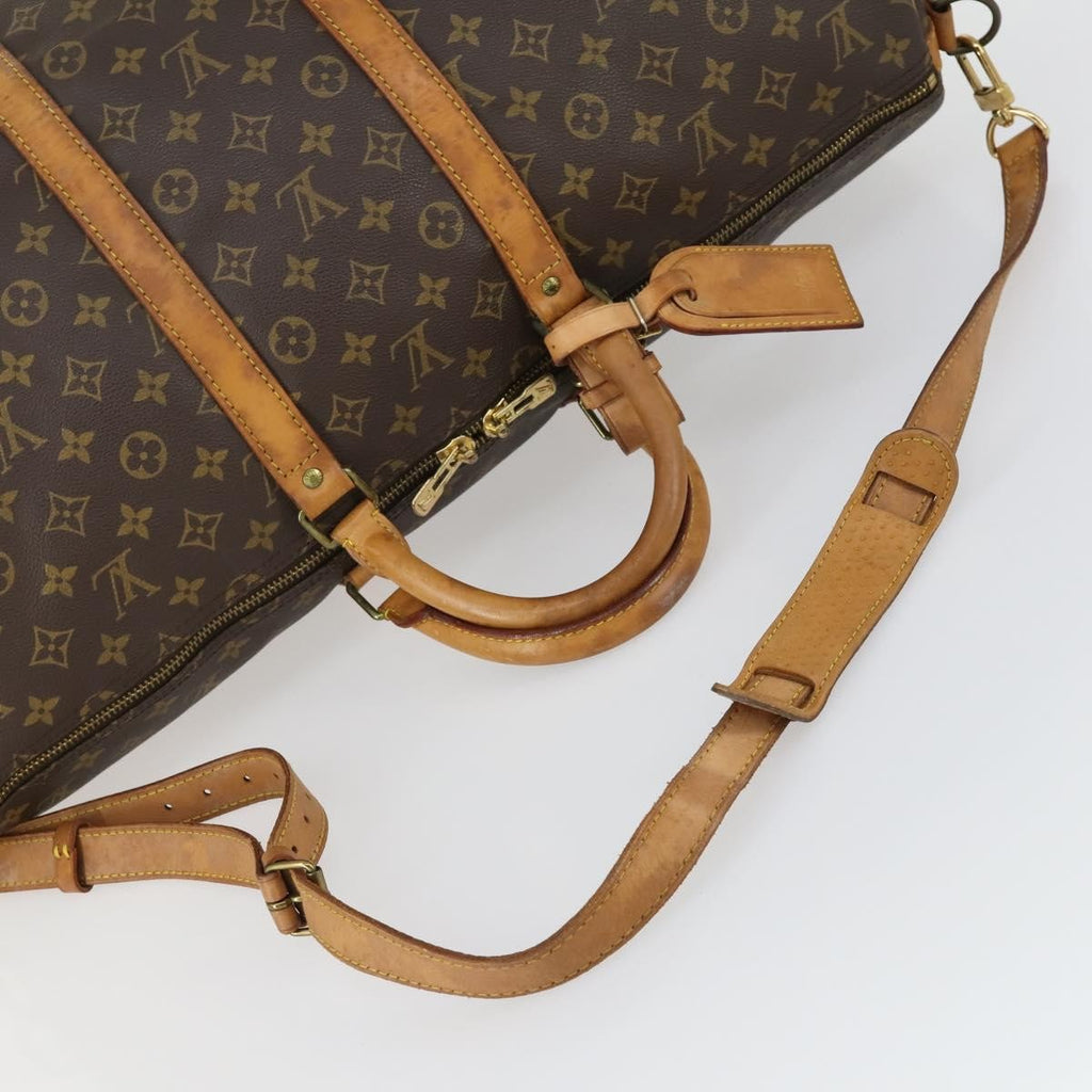Louis Vuitton Keepall Bandouliere Bag Monogram Canvas Brown Canvas Travel Bag Bag (Pre-Owned)