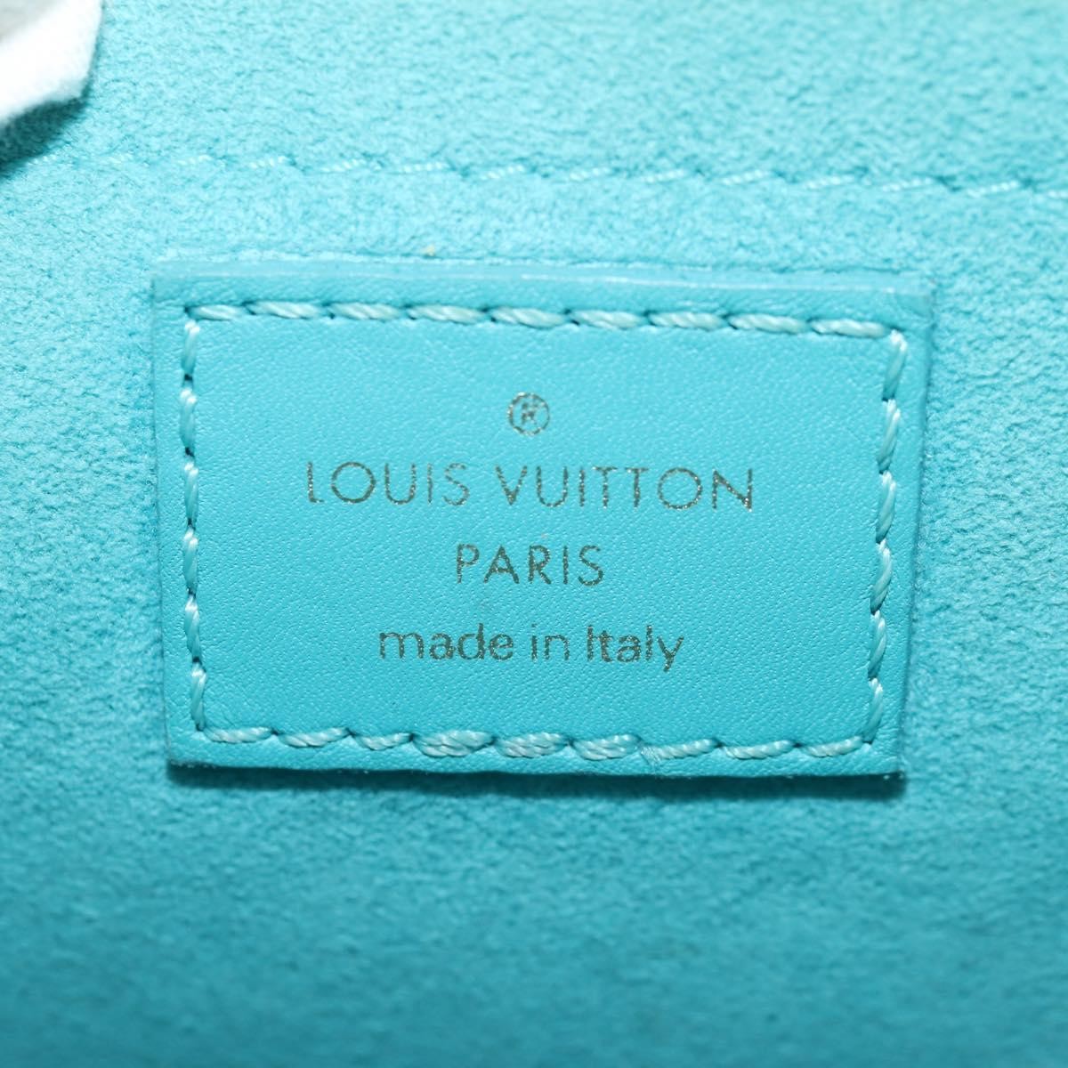 Louis Vuitton New Wave Chain Bag Quilted Leather Blue Leather Shoulder Bag Bag (Pre-Owned)