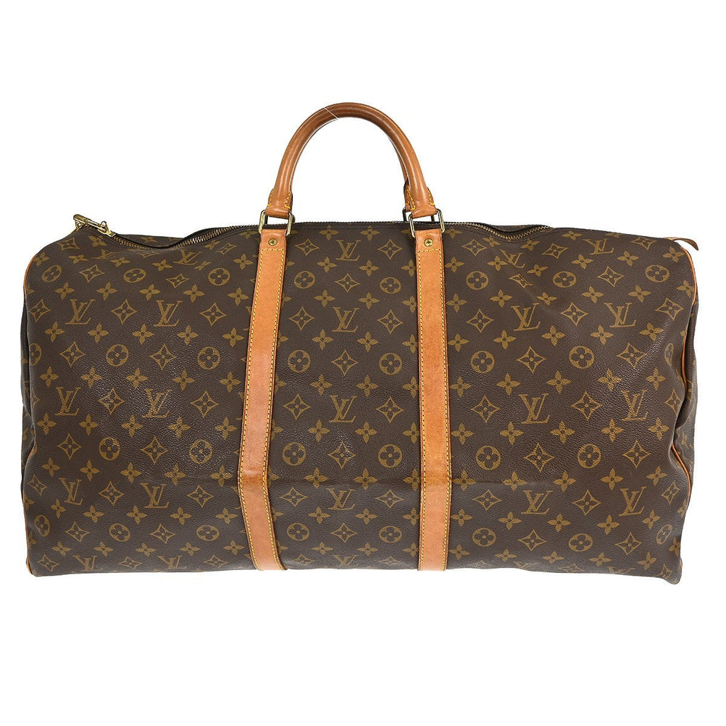 Louis Vuitton Keepall Bag Monogram Canvas Brown Canvas Travel Bag Bag (Pre-Owned)
