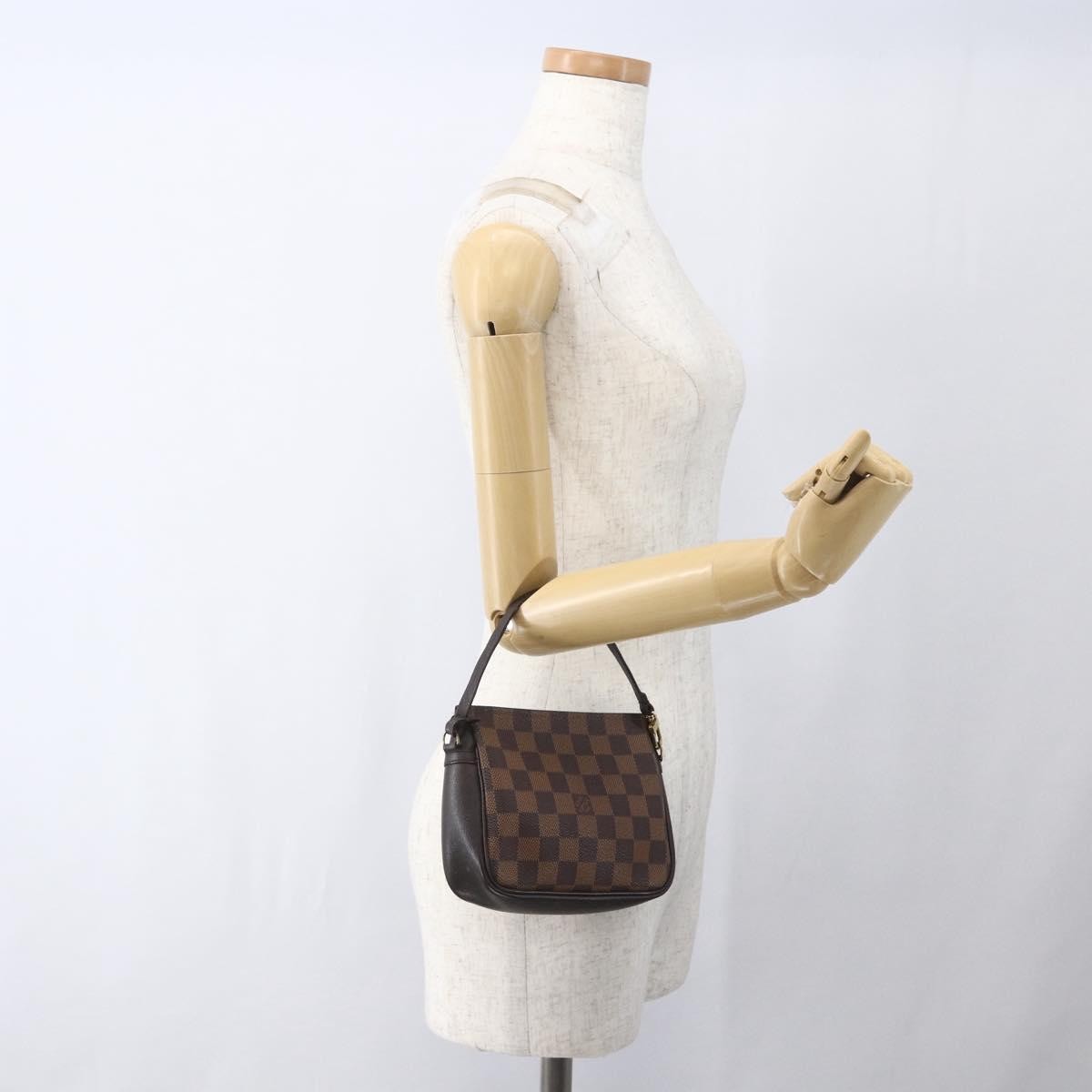 Louis Vuitton Trousse Make Up Bag Damier Brown Canvas Clutche & Pouche Bag (Pre-Owned)