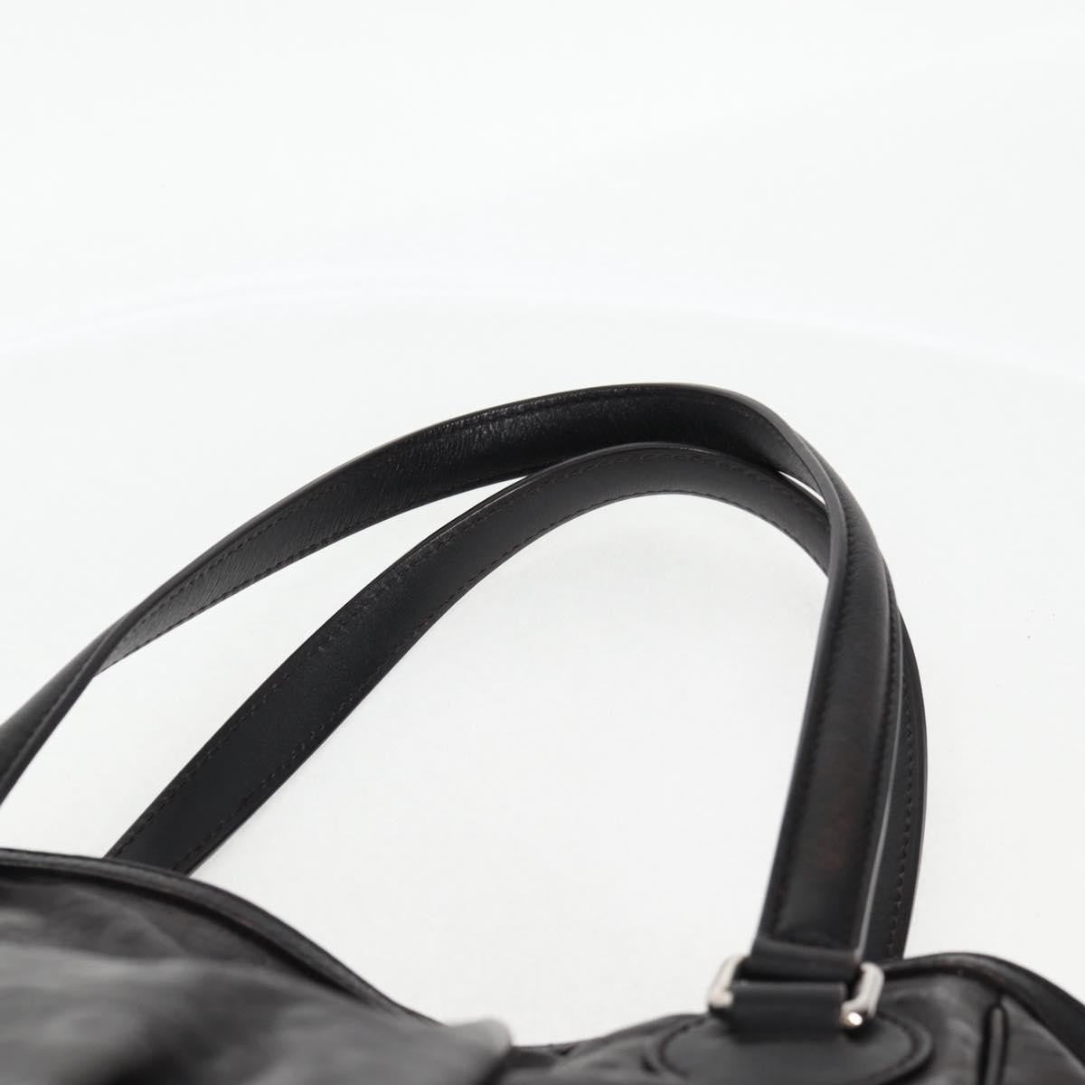 Gucci Full Moon Tote Leather Black Leather Tote Bag Bag (Pre-Owned)