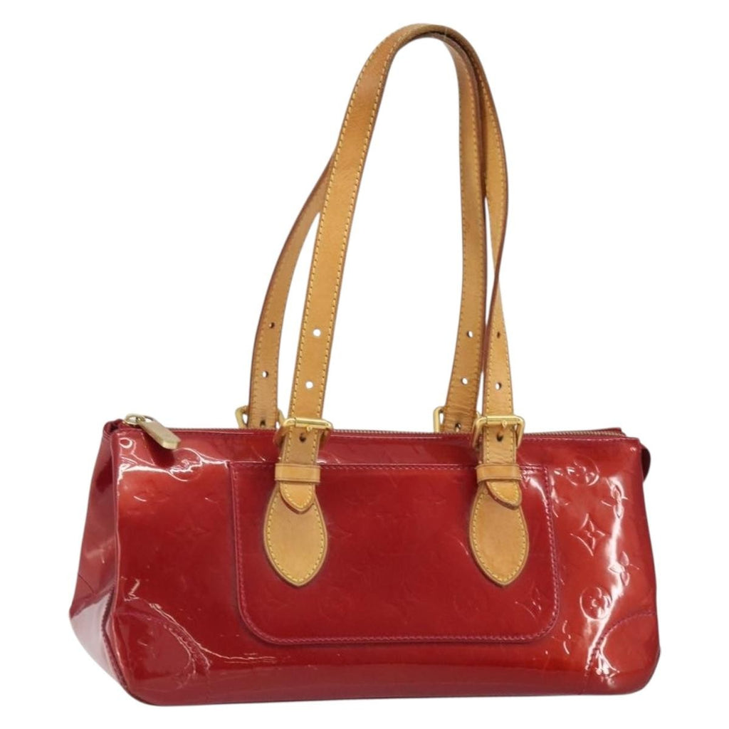 Louis Vuitton Rosewood Avenue Handbag Monogram Vernis Red Patent_Leather Handbag (Pre-Owned)