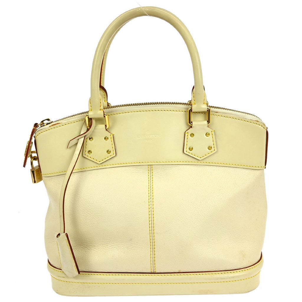 Louis Vuitton Suhali Lockit Handbag Leather Beige Leather Tote Bag Bag (Pre-Owned)