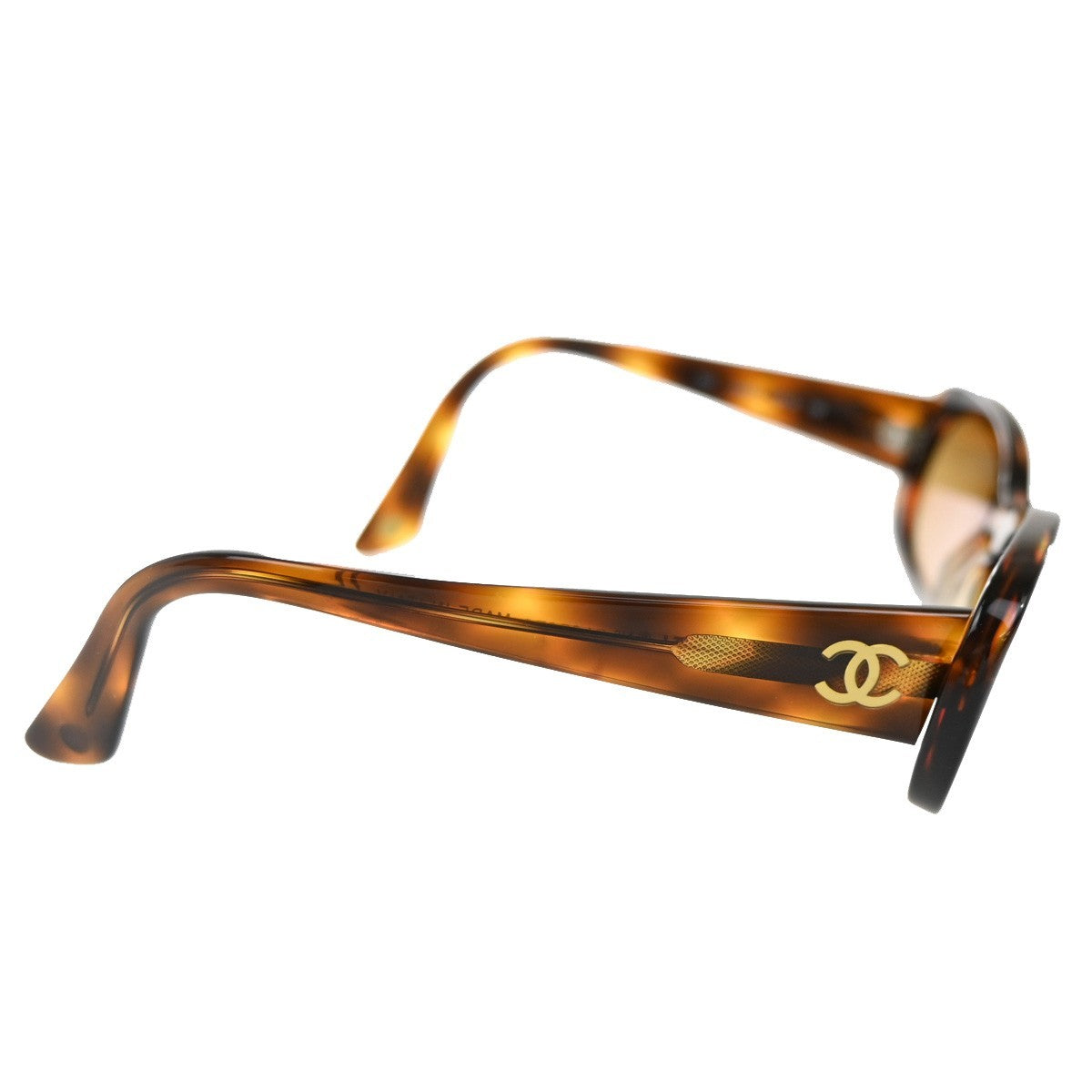 Chanel Chanel Logo Sunglasses Eye Wear Plastic Brown Plastic Sunglasse Accessory (Pre-Owned)