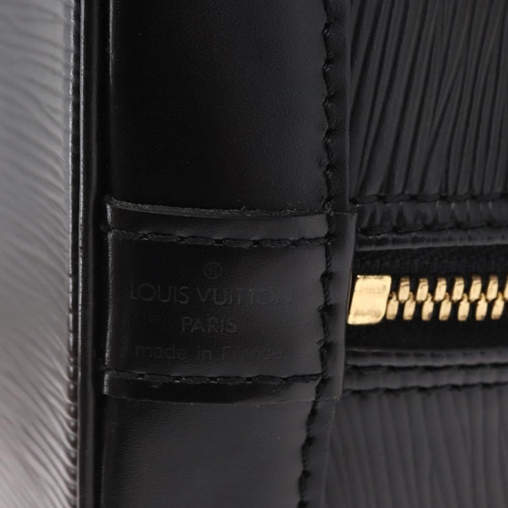 Louis Vuitton Alma Handbag Epi Leather Black Leather Handbag (Pre-Owned)