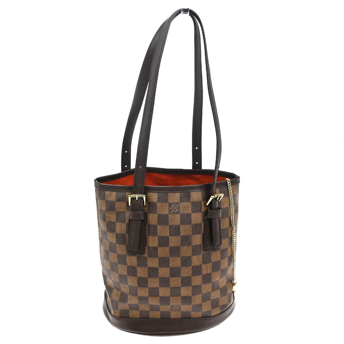 Louis Vuitton Marais Bucket Bag Damier Brown Leather Shoulder Bag Bag (Pre-Owned)