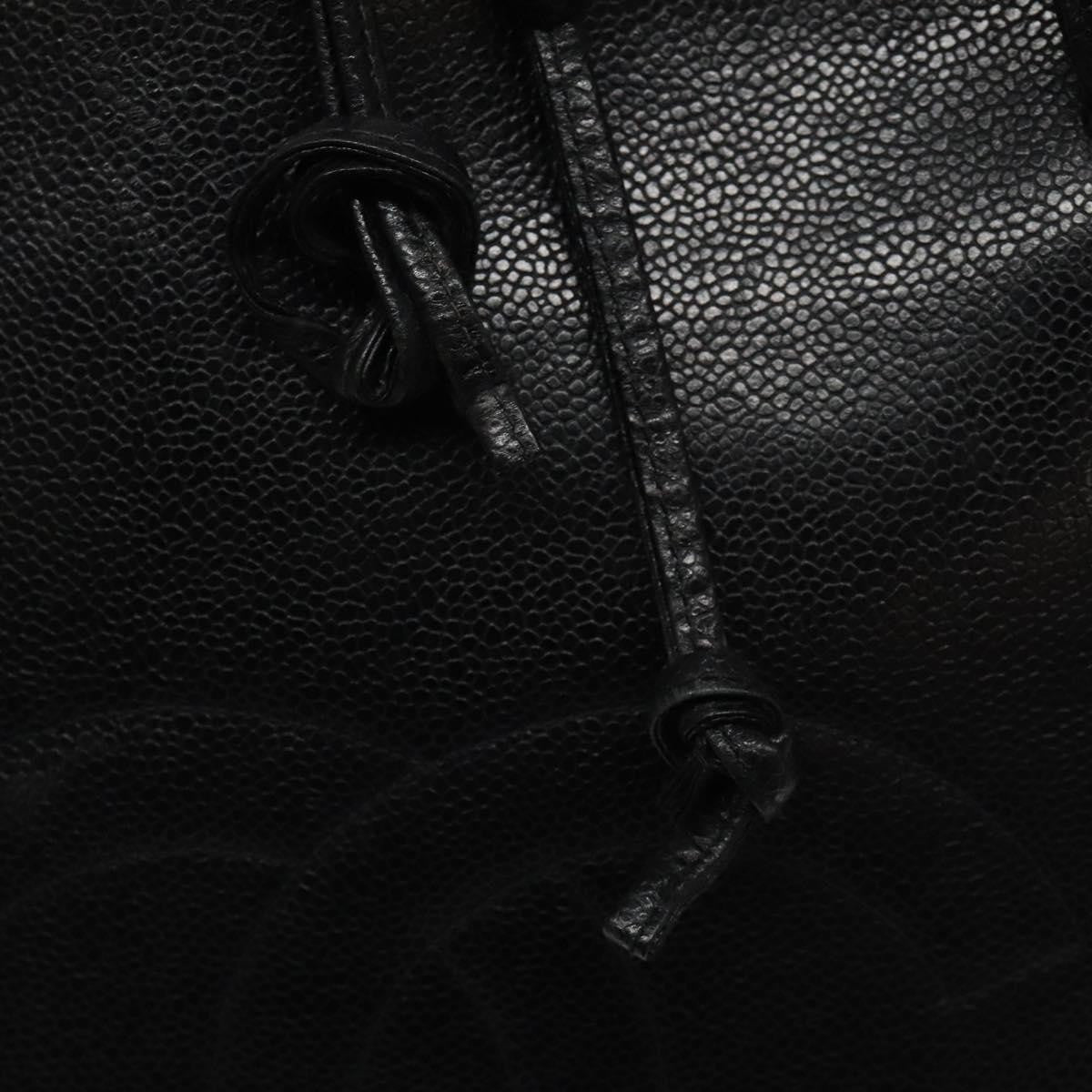Chanel Vintage Cc Dome Bag Caviar Black Calfskin Handbag (Pre-Owned)