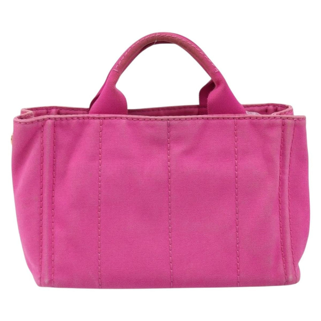 Prada Canapa Tote Canvas Pink Canvas Tote Bag Bag (Pre-Owned)