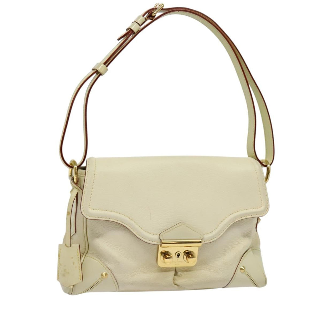 Louis Vuitton Suhali L'essentiel Handbag Leather White Leather Shoulder Bag Bag (Pre-Owned)