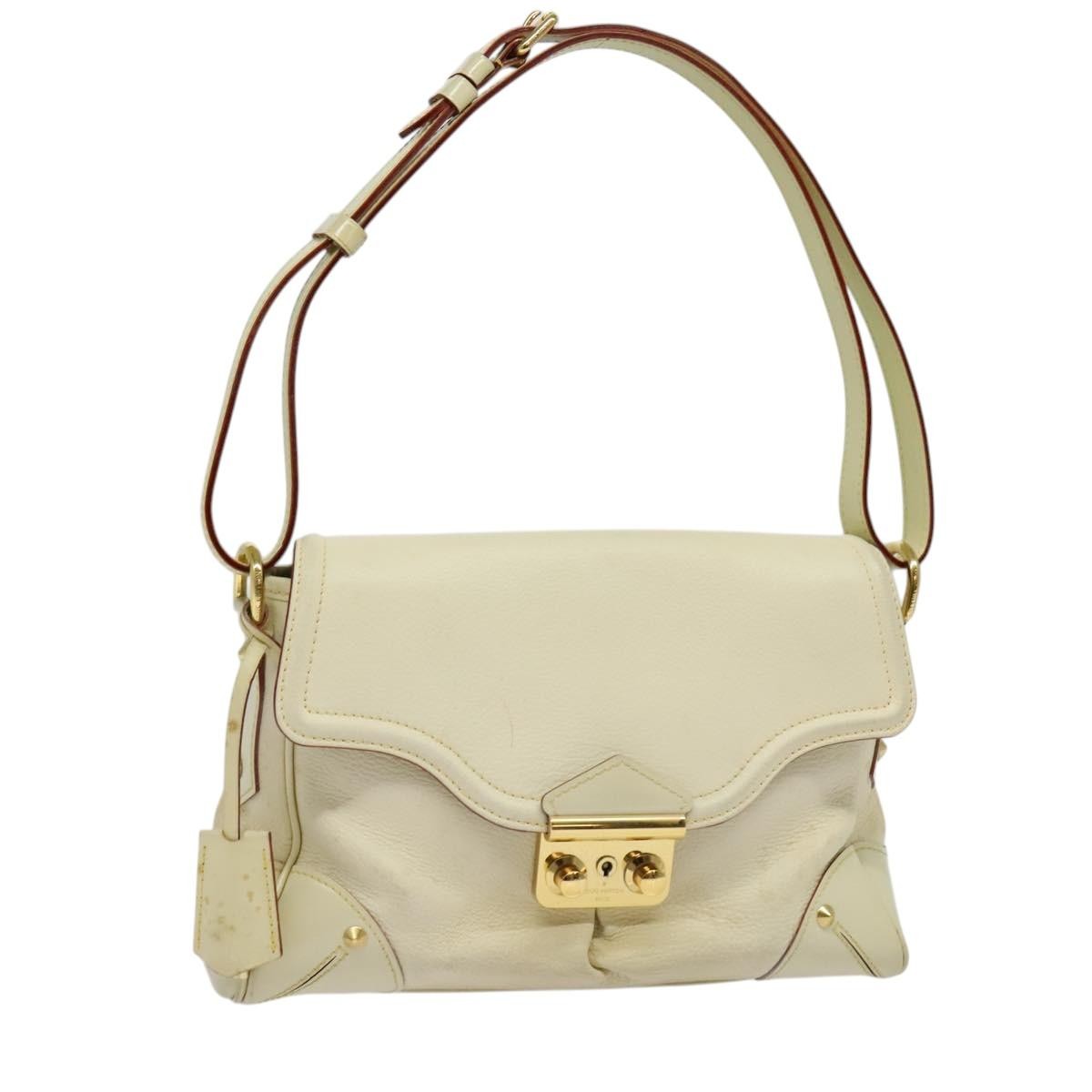 Louis Vuitton Suhali L'essentiel Handbag Leather White Leather Shoulder Bag Bag (Pre-Owned)