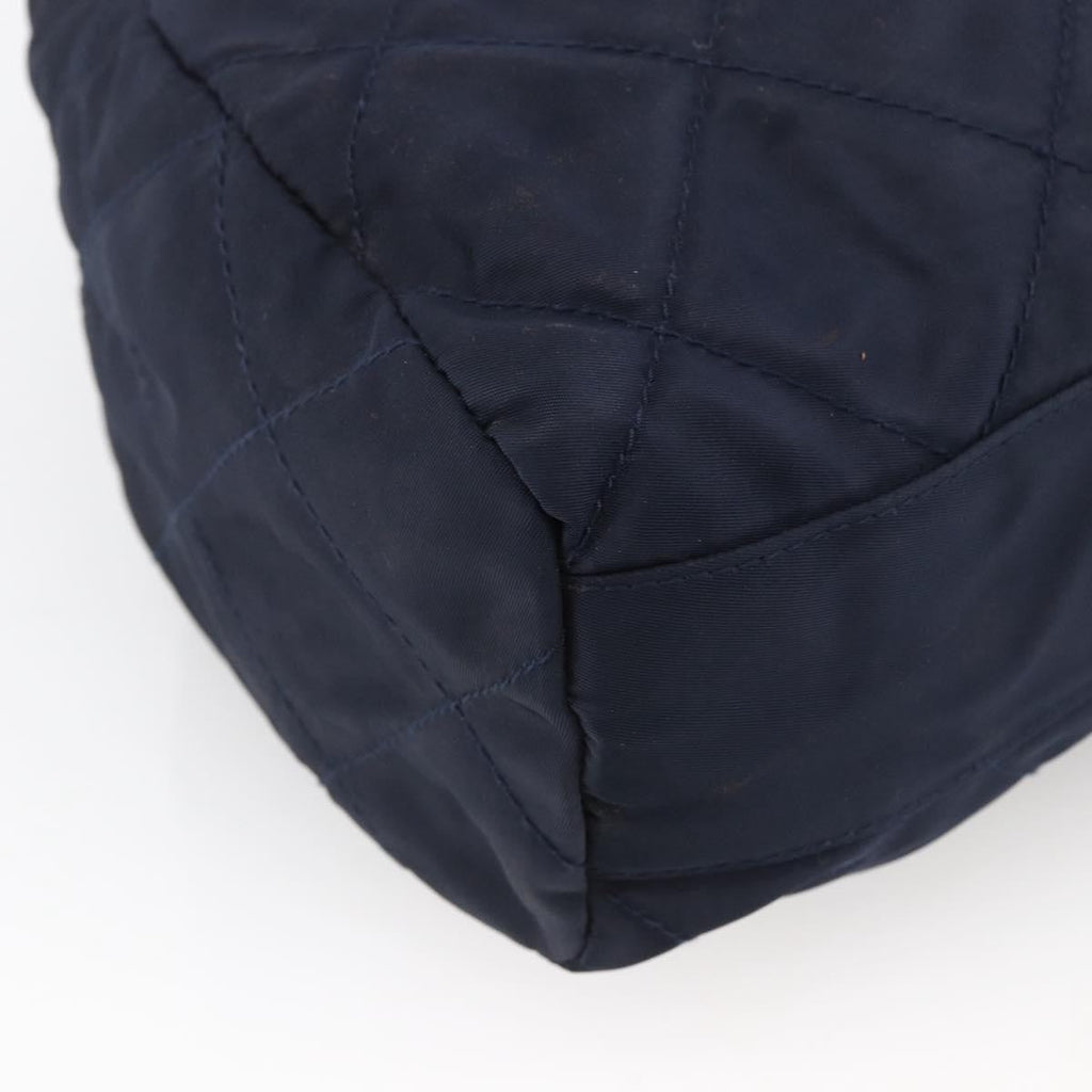 Prada Re-Edition 1995 Chain Tote Quilted Re-Nylon Navy Nylon Shoulder Bag Bag (Pre-Owned)