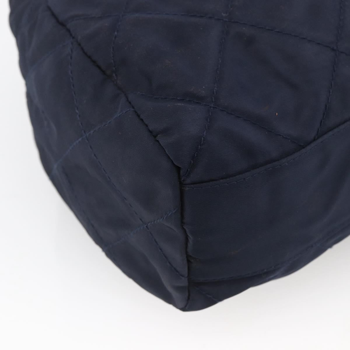 Prada Re-Edition 1995 Chain Tote Quilted Re-Nylon Navy Nylon Shoulder Bag Bag (Pre-Owned)