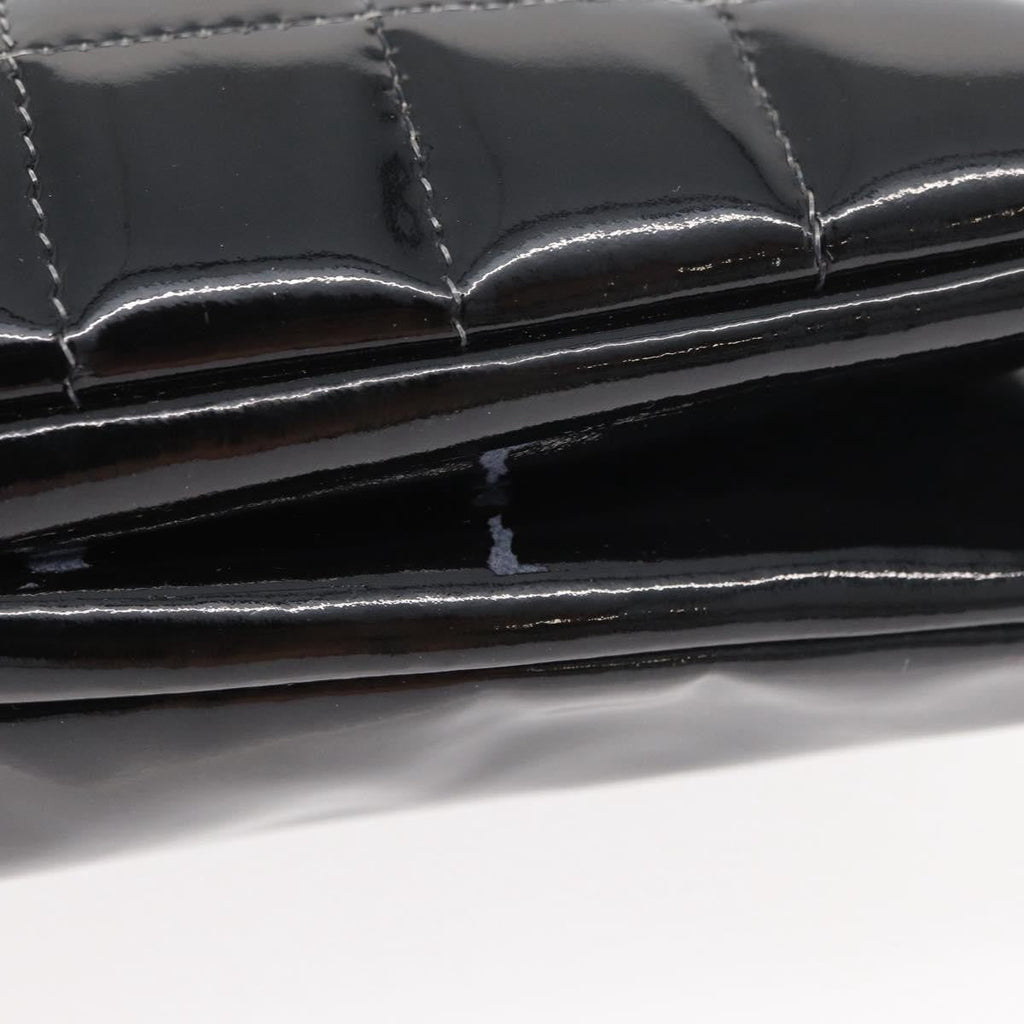 Chanel Keyboard Flap Bag Quilted Patent Black Patent_Leather Shoulder Bag Bag (Pre-Owned)