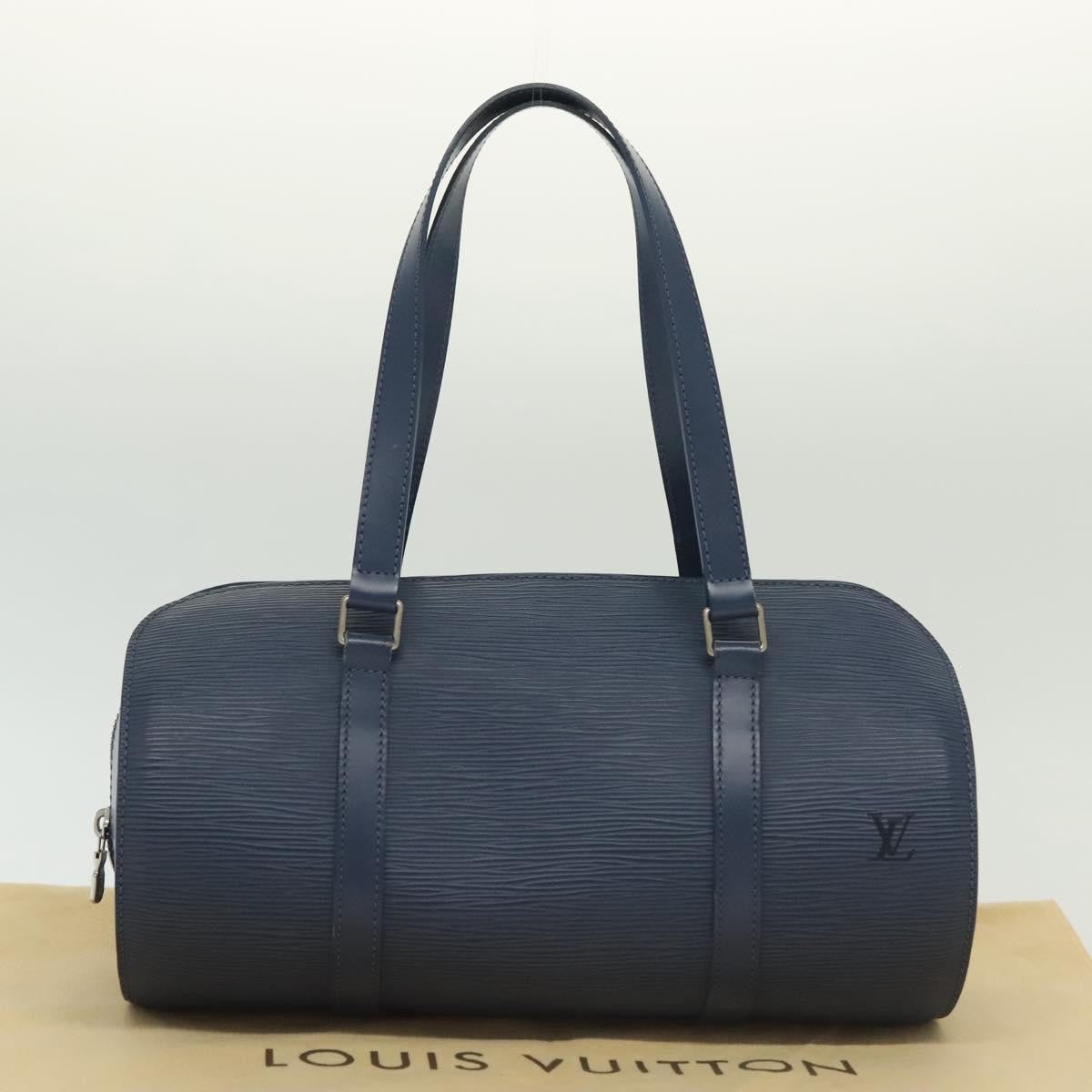 Louis Vuitton Soufflot Handbag Epi Leather Blue Leather Shoulder Bag Bag (Pre-Owned)