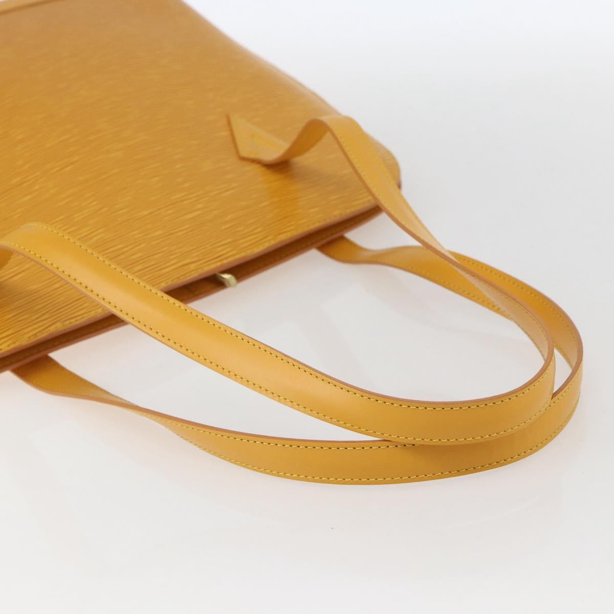 Louis Vuitton Lussac Handbag Epi Leather Yellow Leather Shoulder Bag Bag (Pre-Owned)