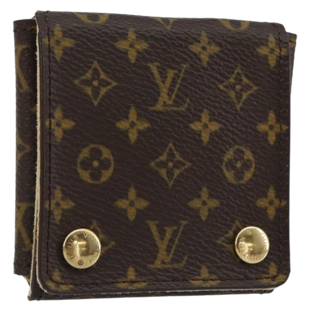 Louis Vuitton Case Jewelry Box Canvas Brown Canvas Wallets Accessory (Pre-Owned)