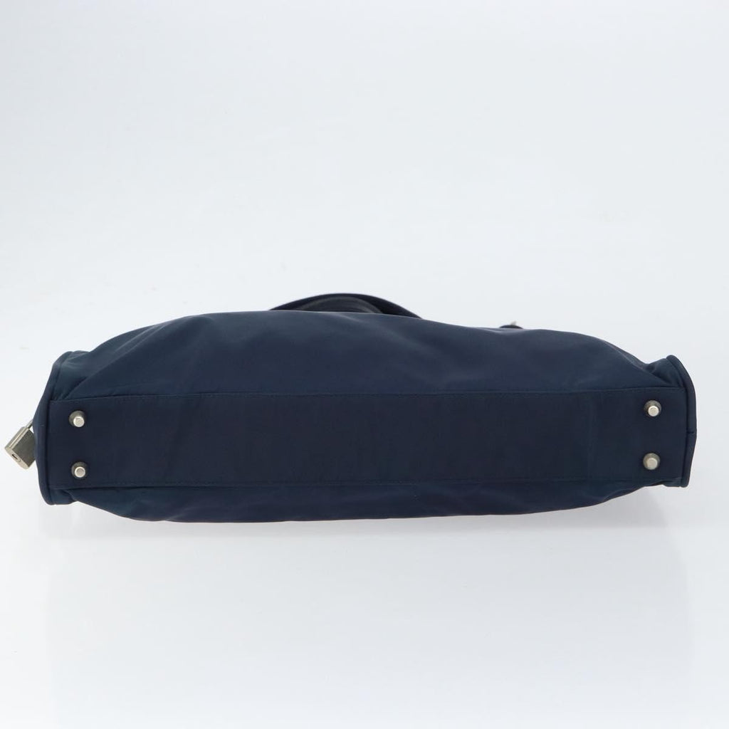 Prada Zip Around Tote Tessuto Navy Nylon Handbag (Pre-Owned)
