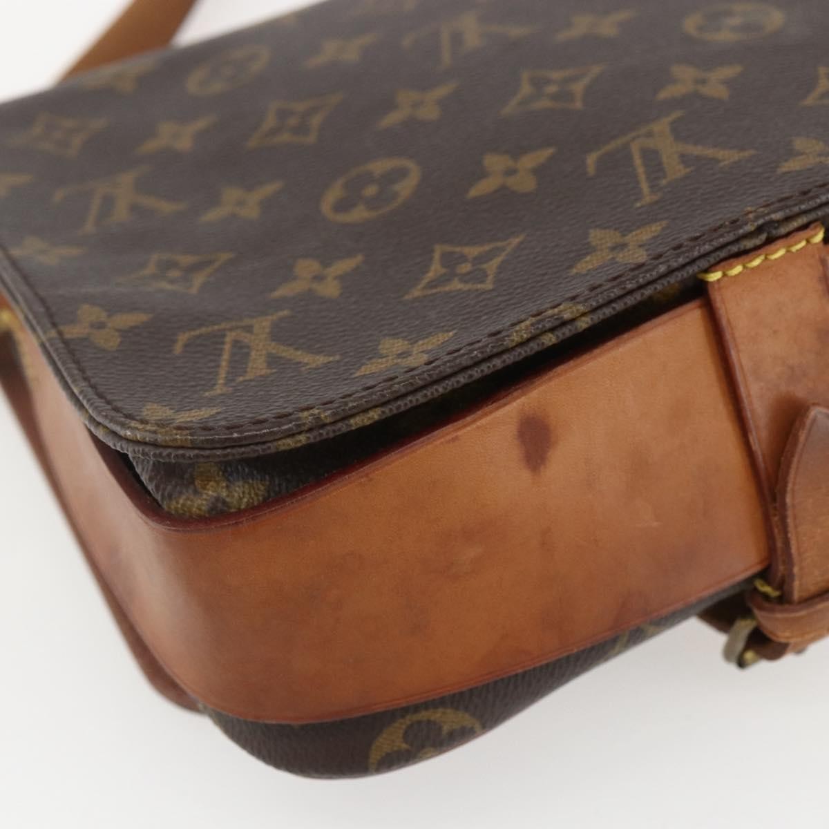 Louis Vuitton Cartouchiere Handbag Monogram Canvas Brown Canvas Shoulder Bag Bag (Pre-Owned)