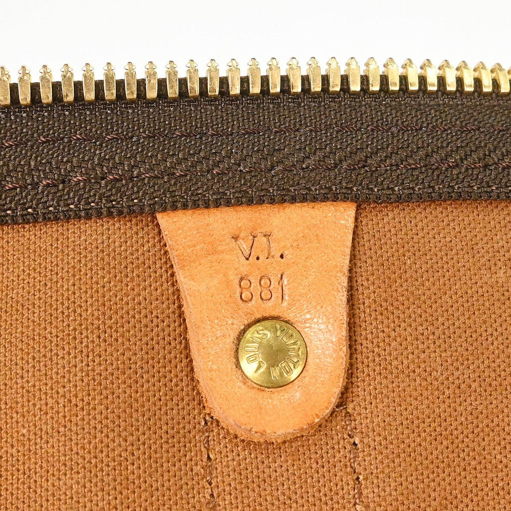 Louis Vuitton Keepall Bag Monogram Canvas Brown Canvas Travel Bag Bag (Pre-Owned)