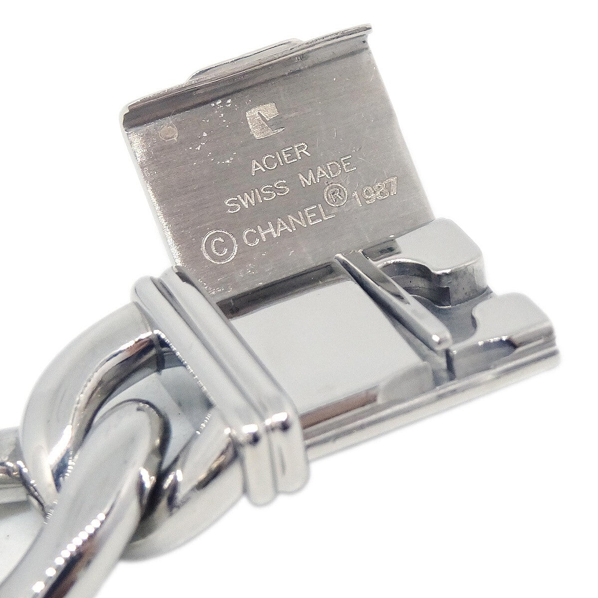 Chanel Premiere Chain Quartz Watch Stainless Steel With Diamond  Bezel Watch (Pre-Owned)