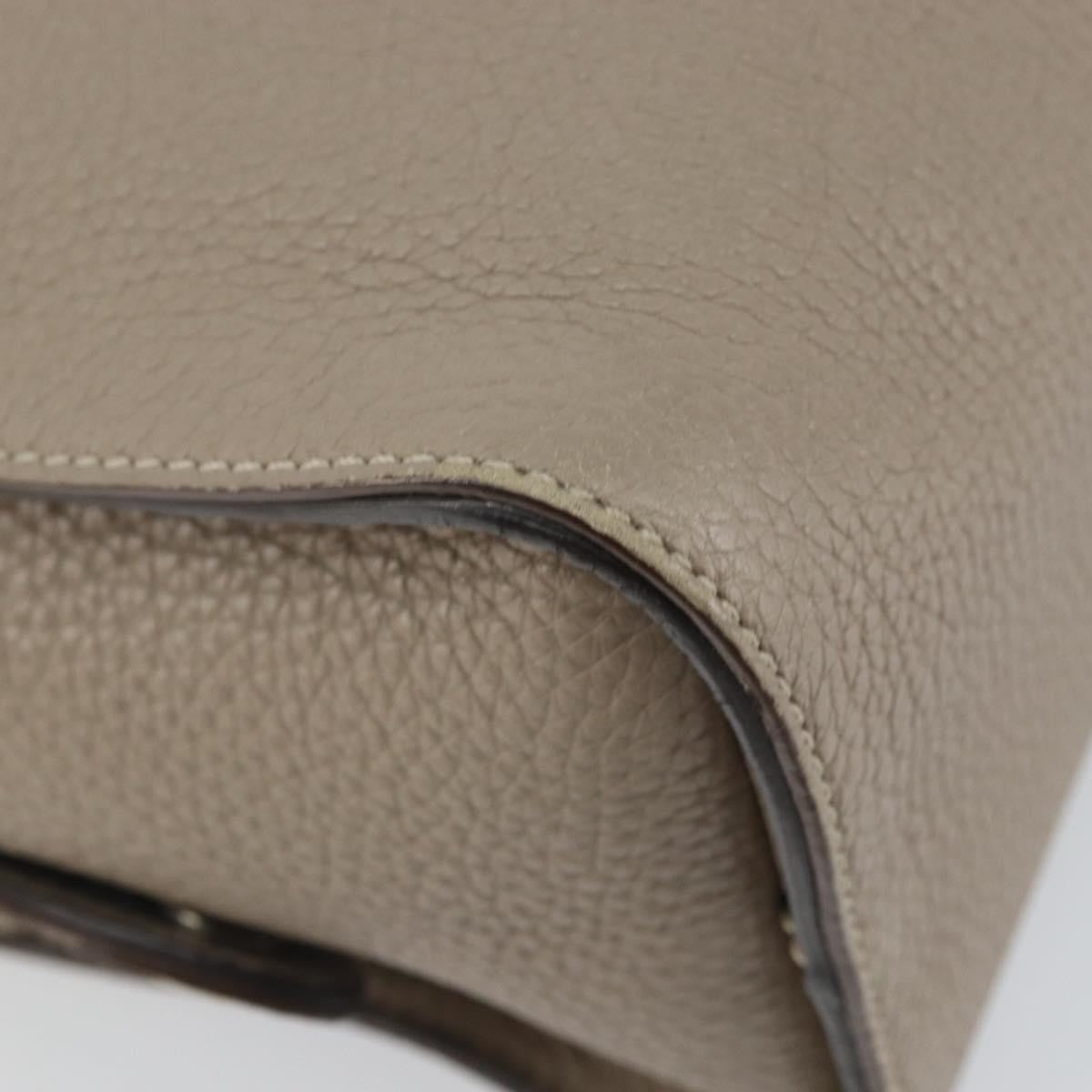 Fendi Selleria Lei Bag Leather Gray Leather Handbag (Pre-Owned)