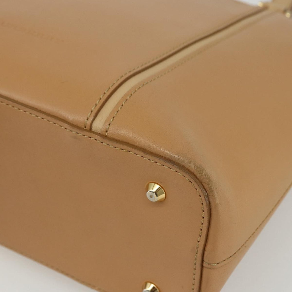 Burberry Vintage Handbag Leather Beige Leather Handbag (Pre-Owned)