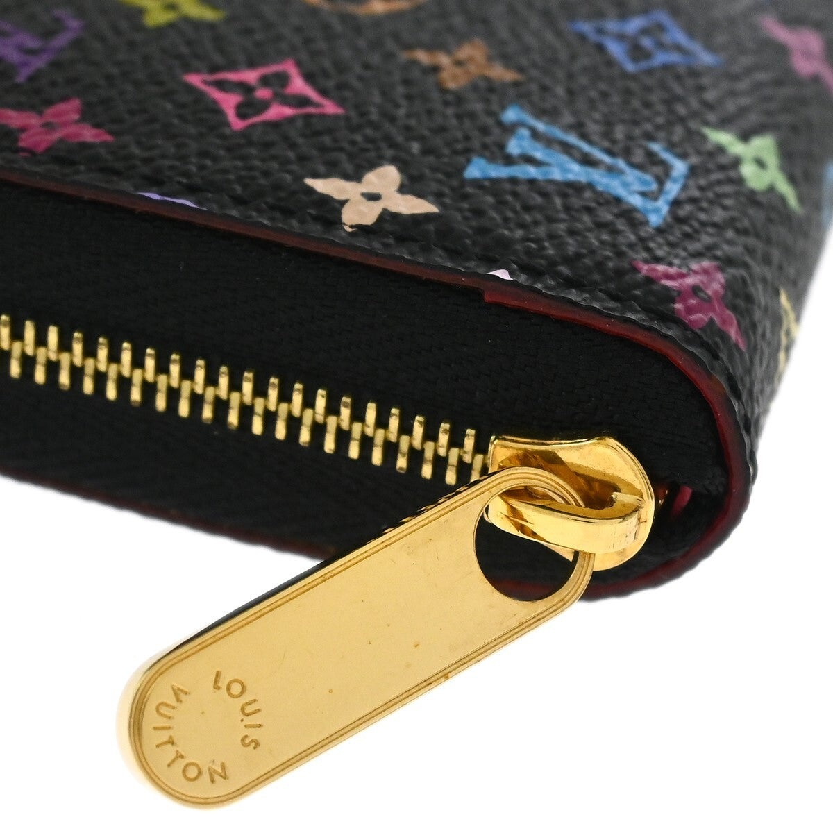 Louis Vuitton Porte-Monnaie Zippy Wallet Monogram Multicolor Black Canvas Wallets Accessory (Pre-Owned)
