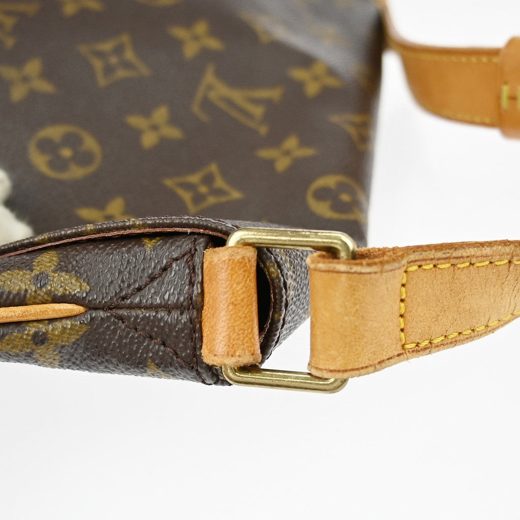 Louis Vuitton Musette Handbag Monogram Canvas Brown Canvas Shoulder Bag Bag (Pre-Owned)