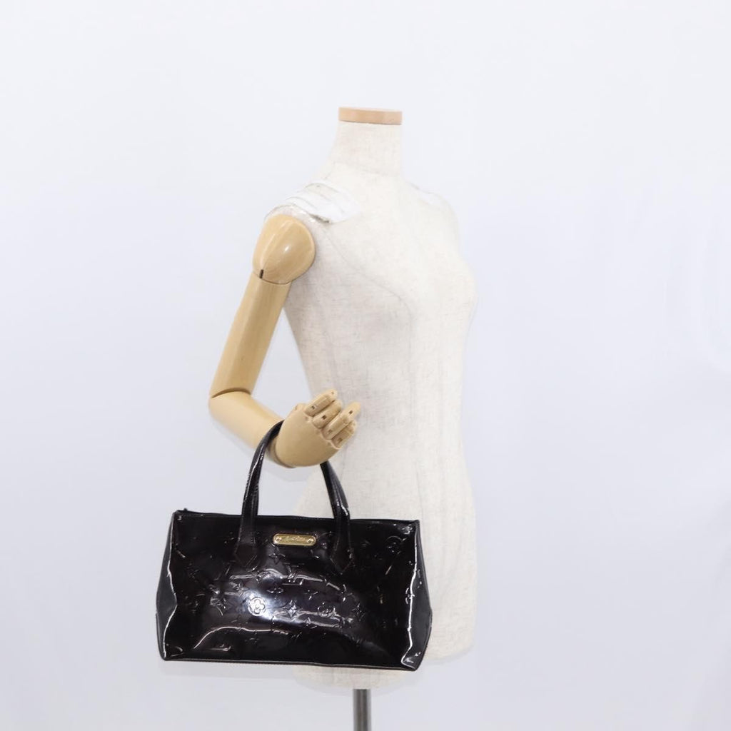 Louis Vuitton Wilshire Handbag Monogram Vernis Purple Patent_Leather Tote Bag Bag (Pre-Owned)