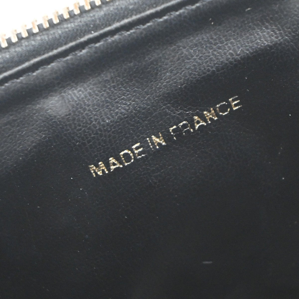 Chanel Vintage Timeless Cosmetic Case Caviar Black Leather Handbag (Pre-Owned)