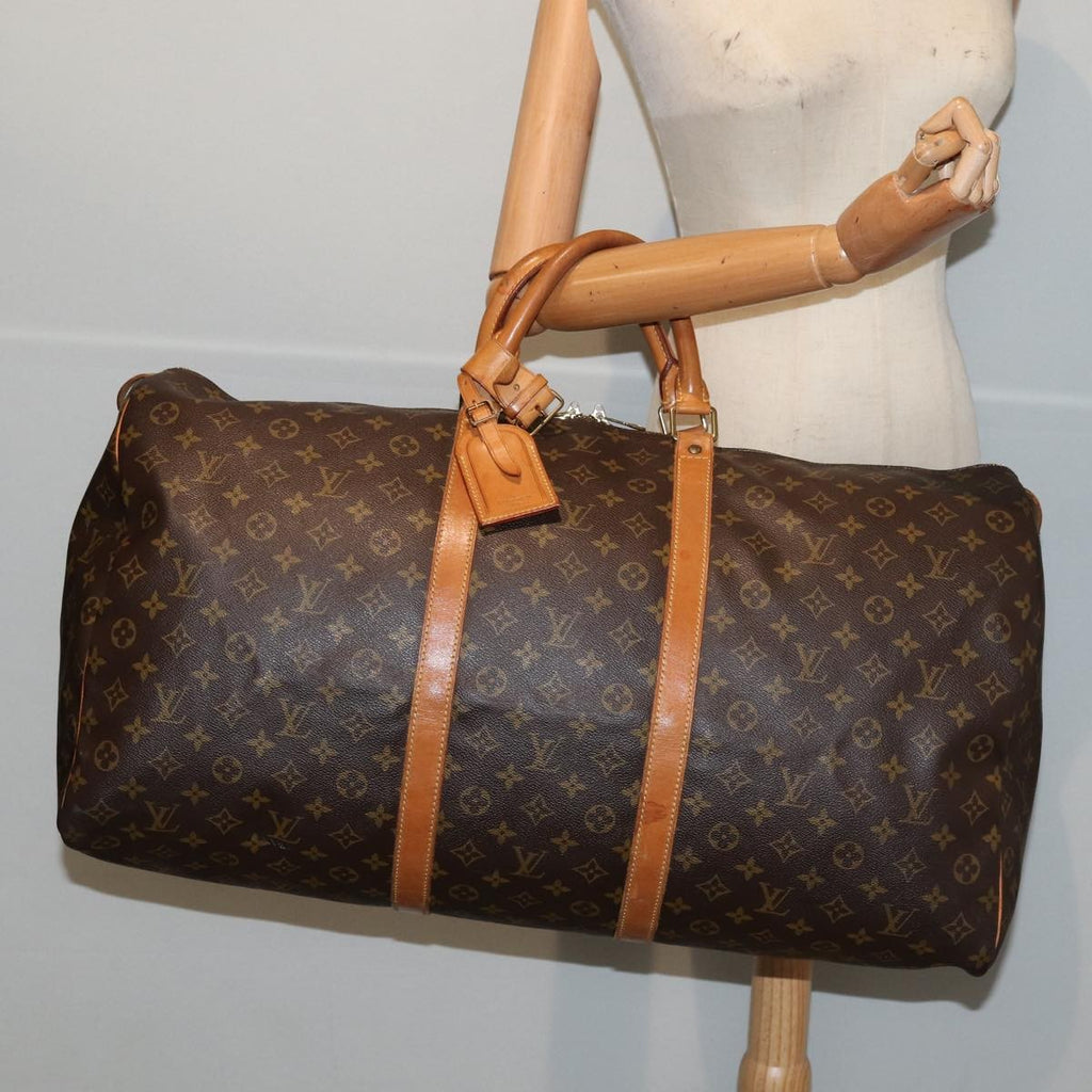 Louis Vuitton Keepall Bag Monogram Canvas Brown Canvas Travel Bag Bag (Pre-Owned)