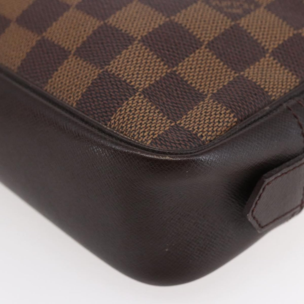 Louis Vuitton Trousse Toilette Damier Canvas Brown Canvas Clutche & Pouche Bag (Pre-Owned)