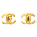 Chanel Cc Clip-On Earrings Metal Gold Gold_Plated Earrings Jewelry (Pre-Owned)