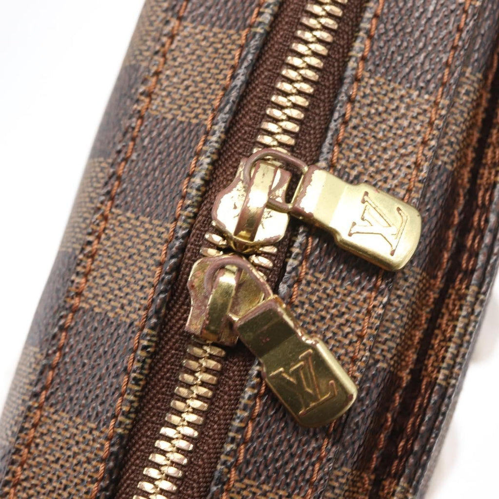 Louis Vuitton Geronimos Waist Bag Damier Brown Canvas Shoulder Bag Bag (Pre-Owned)