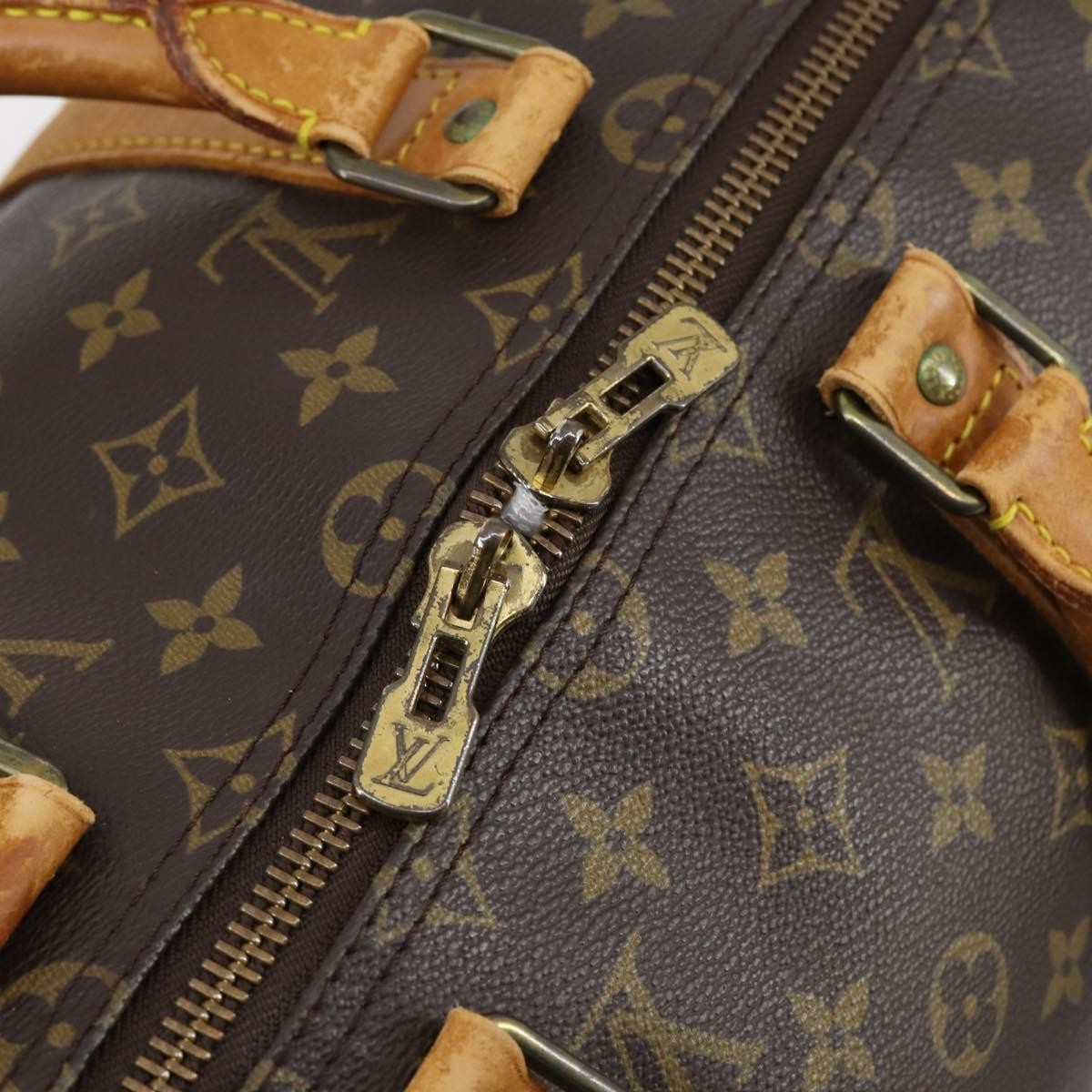 Louis Vuitton Keepall Bag Monogram Canvas Brown Canvas Travel Bag Bag (Pre-Owned)