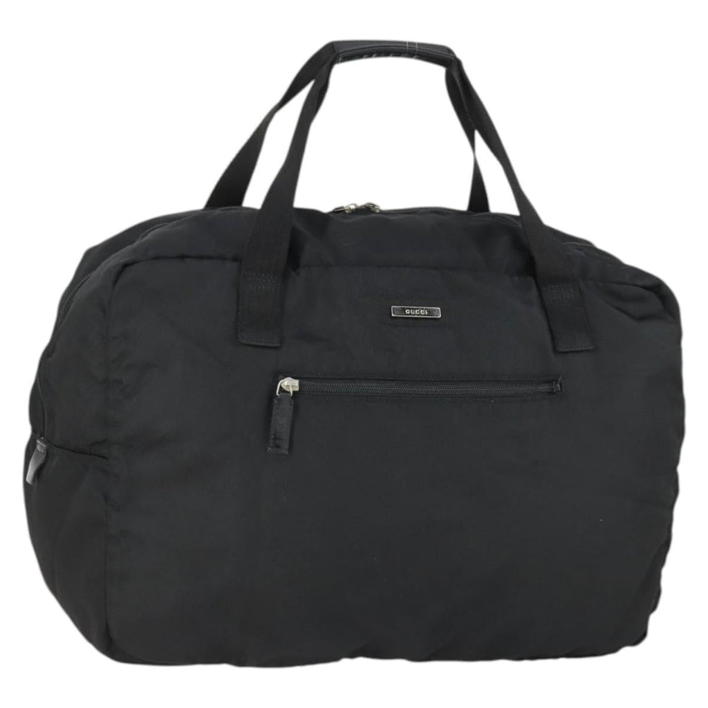 Gucci Vintage Travel Bag Nylon Black Nylon Travel Bag Bag (Pre-Owned)