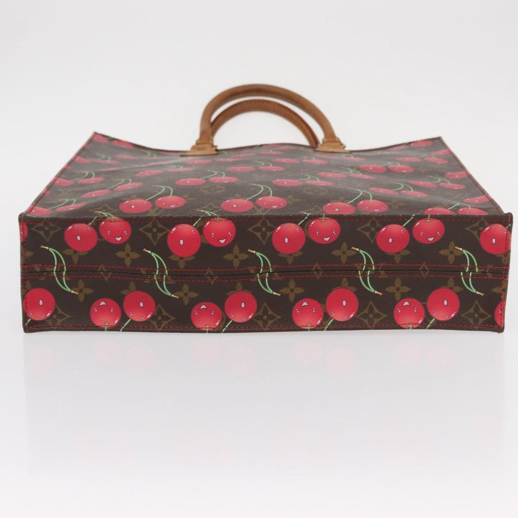 Louis Vuitton Sac Plat Bag Limited Edition Monogram Cerises Brown Canvas Handbag (Pre-Owned)