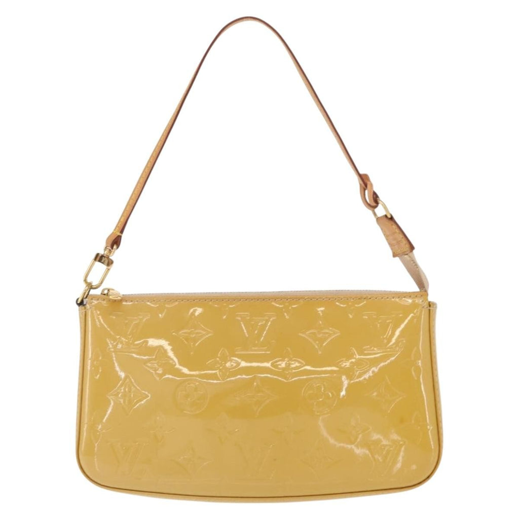 Louis Vuitton Pochette Accessoires Nm Monogram Vernis Yellow Patent_Leather Clutche & Pouche Bag (Pre-Owned)